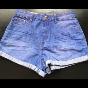 Forever 21 High Rise Shorts/size 26/blue